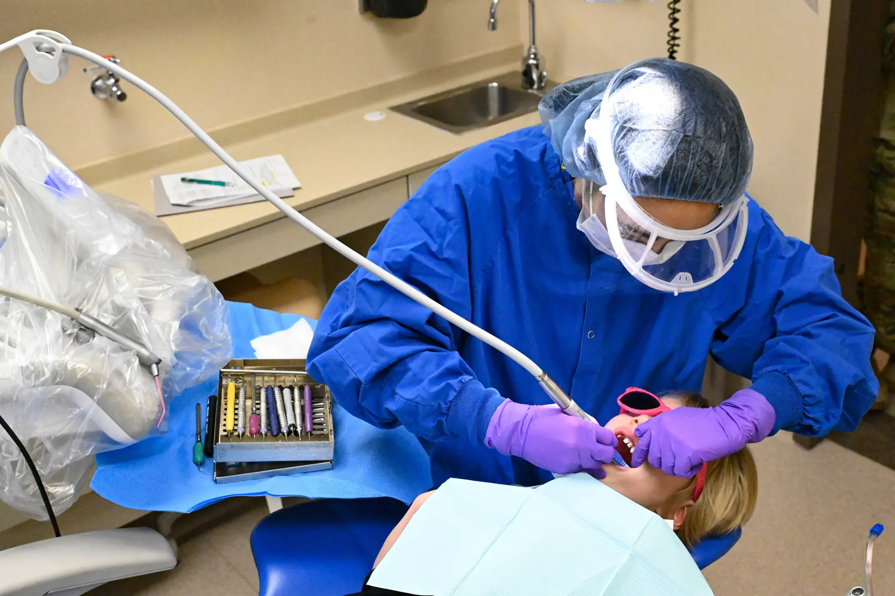 Treatment under sterile conditions